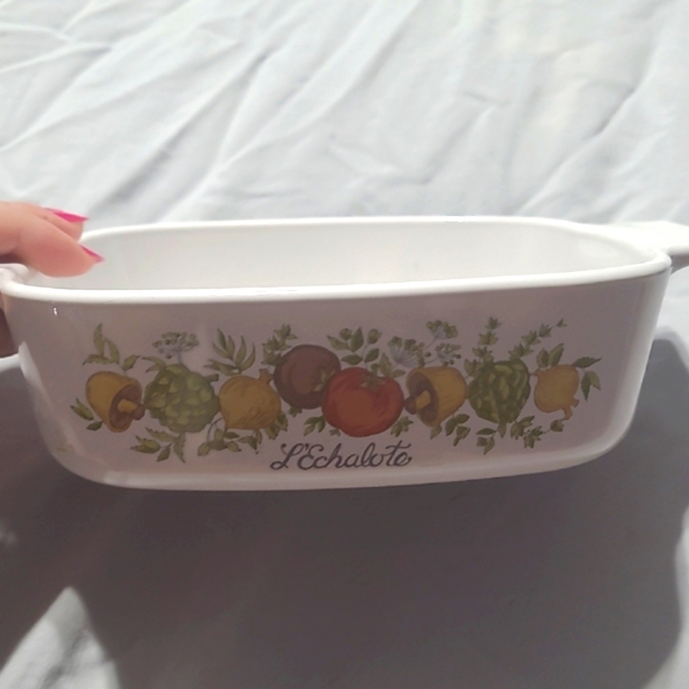Vintage Corning Ware White Ceramic Baking Dish
